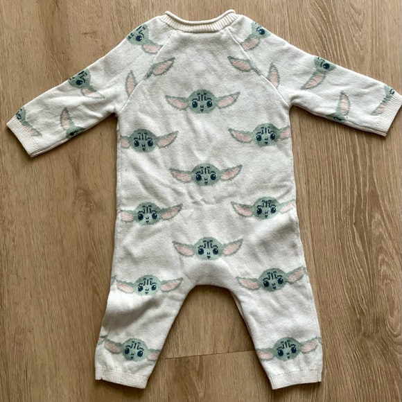 NWT Baby Gap Knitted Yoda Romper - Size 3-6 Months - Picture 2 of 6